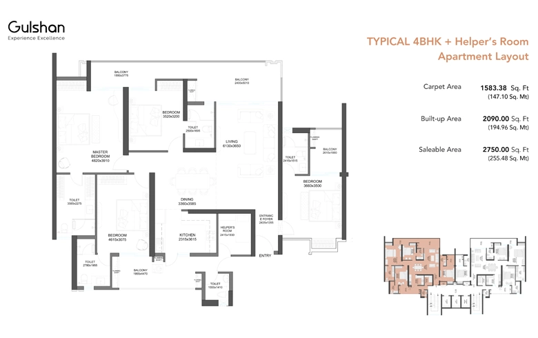 Gulshan Empire Residences floor plan